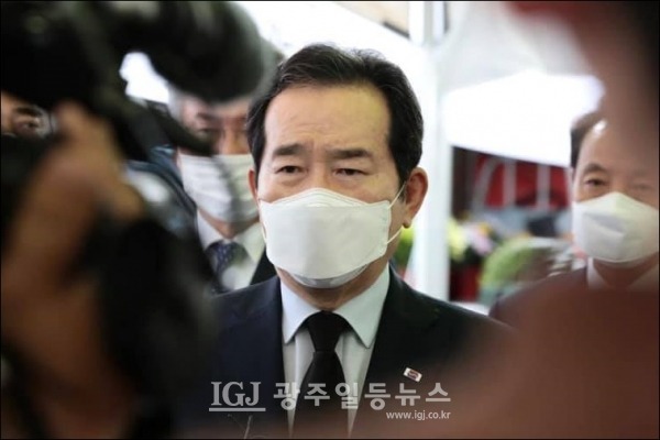 애절한 표정의 정세균 전 국무총리. (사진 출처 : 정세균 전 국무총리 페이스북)