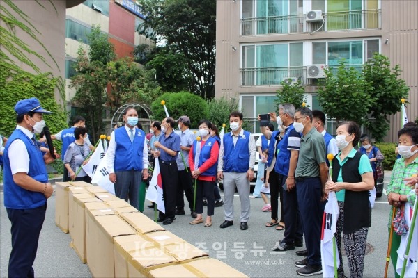 바르게살기운동 광산구협의회 김병우 회장의 인사말 모습.