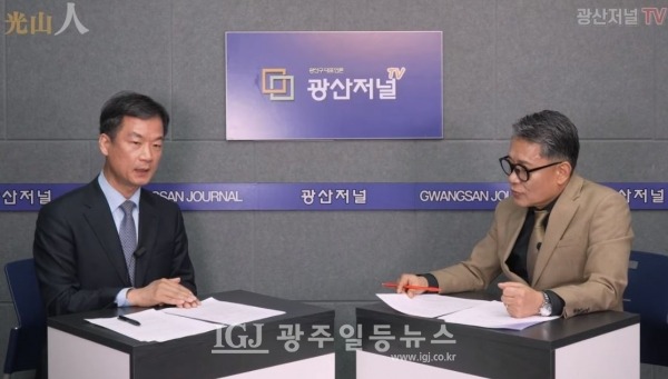 더불어민주당 검찰독재정치탄압대책위원회 부위원장과 이재명 당 대표 법률특보를 맡고 있는 「법무법인광산」 박균택 대표변호사가 내년 총선 출마를 기정사실화 하고 있다. (사진 : 광산저널TV 유튜브 갈무리)